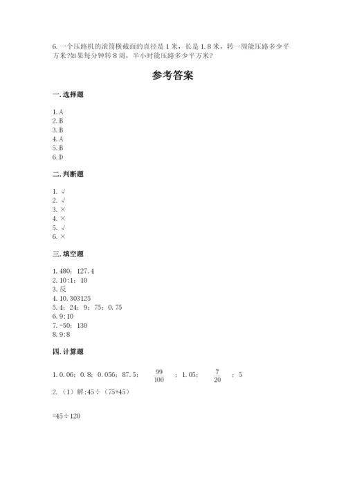 天津市津南区六年级下册数学期末测试卷学生专用.docx