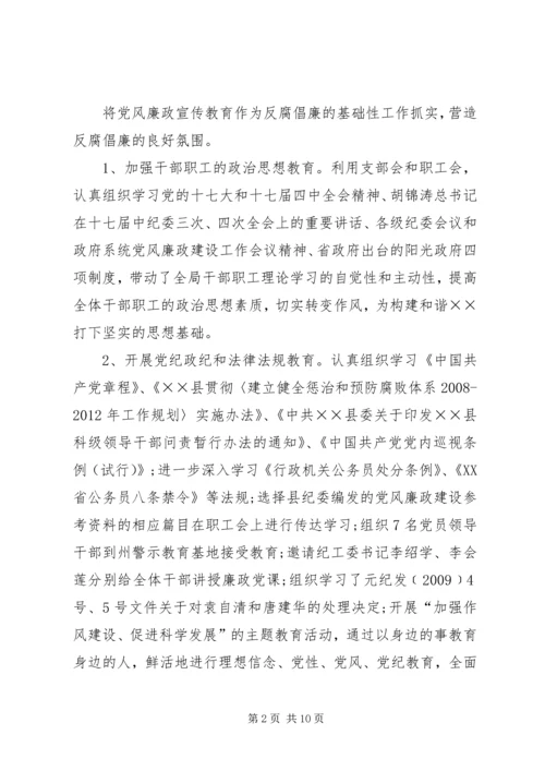 人劳局党风廉政建设工作总结.docx