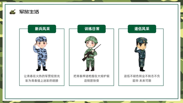 绿色水彩卡通征兵宣传PPT课件宣传宣讲