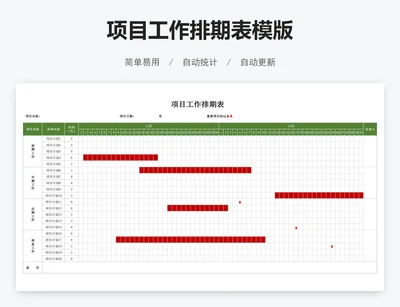 项目工作排期表模版