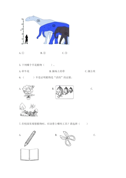 教科版一年级上册科学期末测试卷（历年真题）.docx