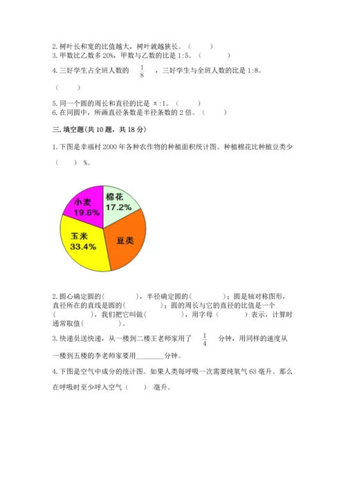 2022六年级上册数学期末考试试卷【精选题】.docx