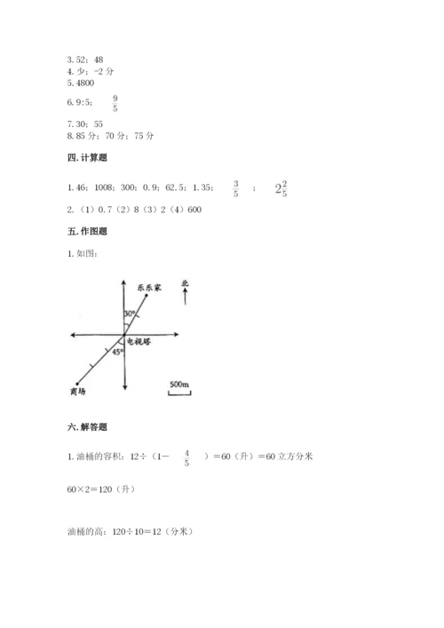 冀教版六年级下册数学 期末检测卷附答案（达标题）.docx