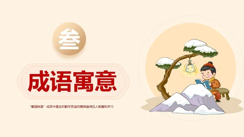 浅色简约教育风囊萤映雪PPT课件成语故事