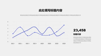 图表页-蓝色商务风1项平滑折线图示