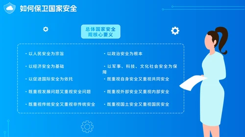蓝色科技渐变国家安全教育日主题班会PPT模板