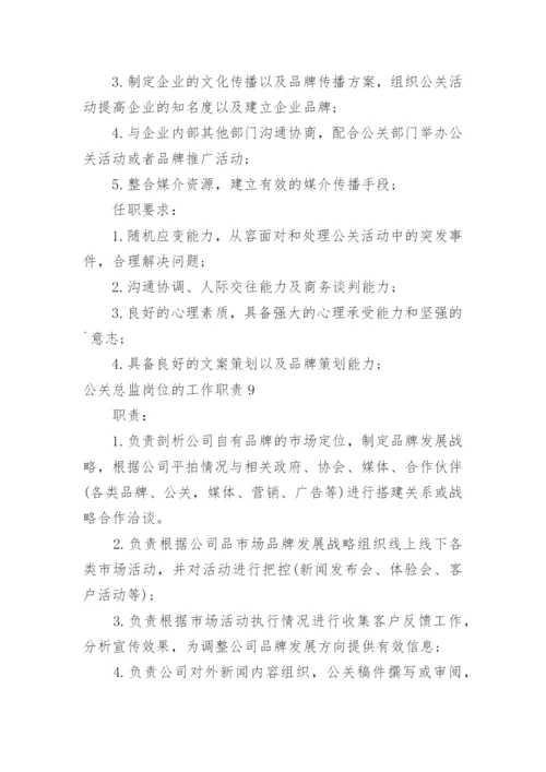 公关总监岗位的工作职责.docx