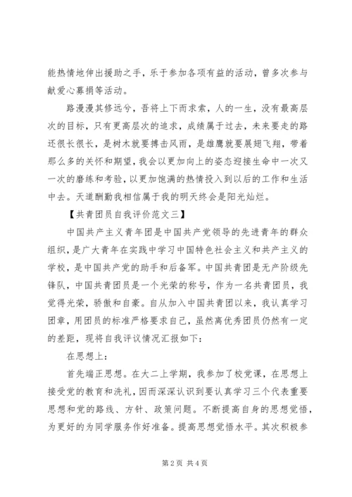 共青团员自我评价范文【精选】.docx