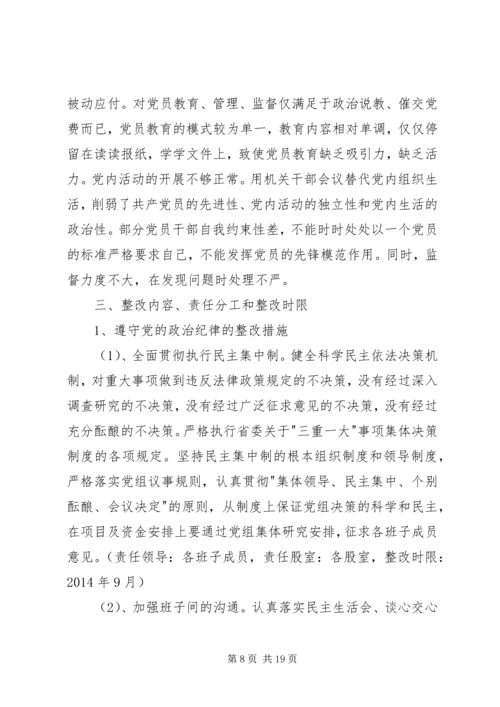 党的群众路线教育实践活动整改方案.docx