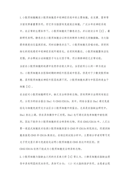 小胶质细胞与脑缺血关系的研究.docx