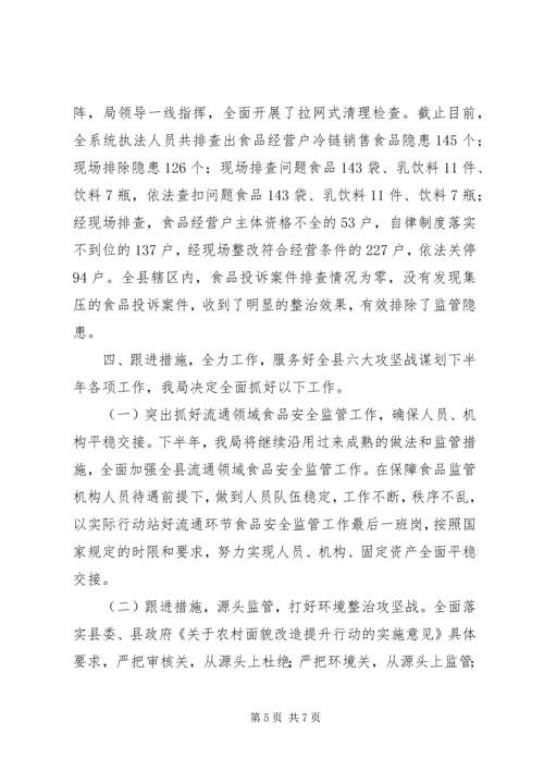 县工商局上半年工作报告 (4).docx