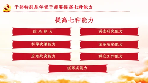 青年干部培训班領导干部要提高七种能力通用PPT模板