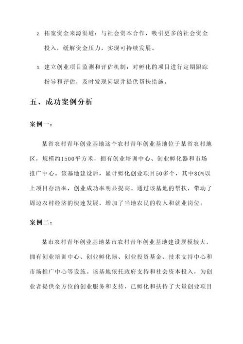 农村青年创业基地建设方案