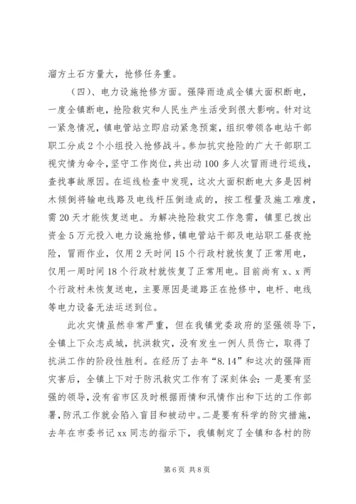 乡镇政府抗洪救灾事迹汇报材料.docx