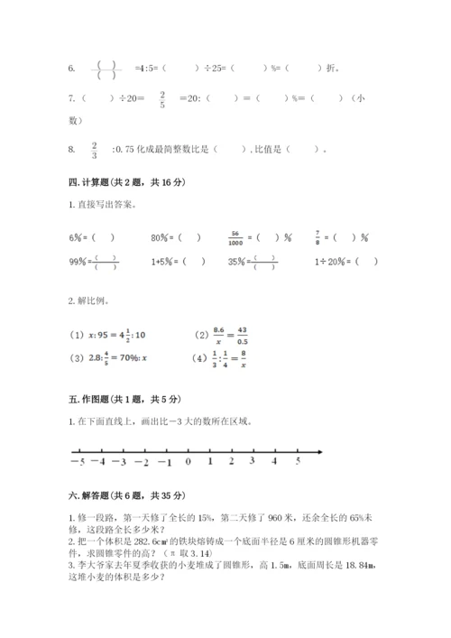 太仓市六年级下册数学期末测试卷（名师推荐）.docx