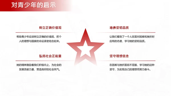红色简约民族英雄赵一曼介绍PPT模板