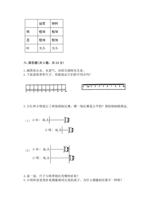 教科版一年级上册科学期末测试卷含答案解析.docx