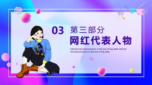大数据时代下网红现象调查PPT模板