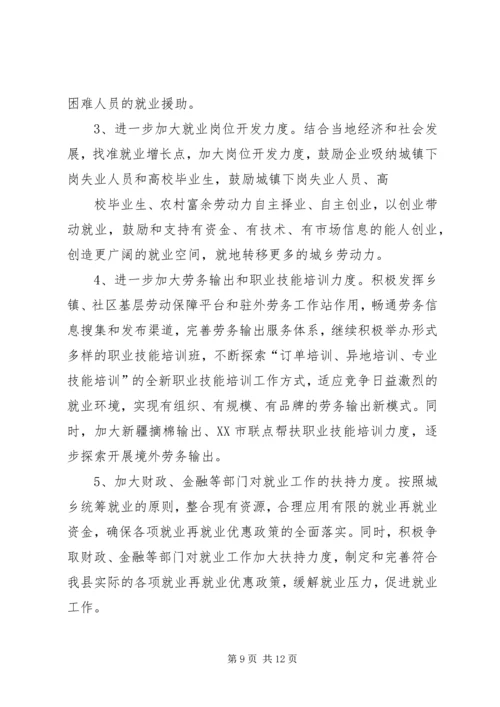 县就业工作会议领导讲话.docx
