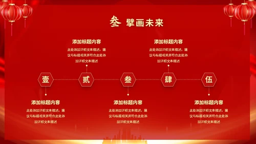 红色喜庆大气中国风企业新年开工大吉PPT
