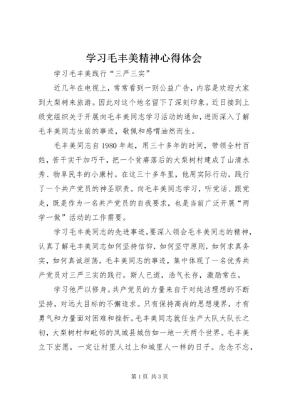 学习毛丰美精神心得体会 (5).docx