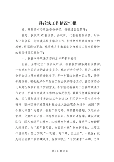 县政法工作情况汇报.docx