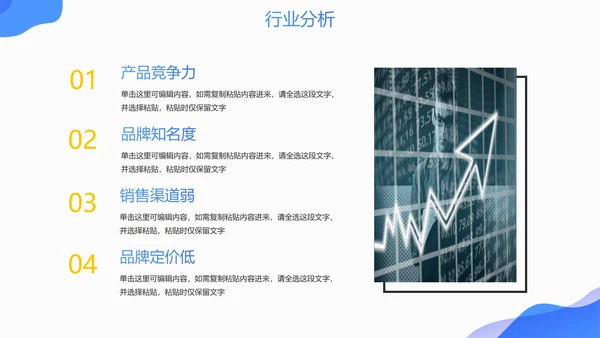 商务简约扁平蓝色渐变会员营销方案PPT模板