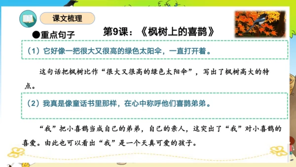 统编版二年级语文下册单元复习第四单元（复习课件）