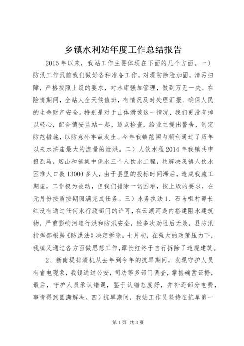 乡镇水利站年度工作总结报告.docx