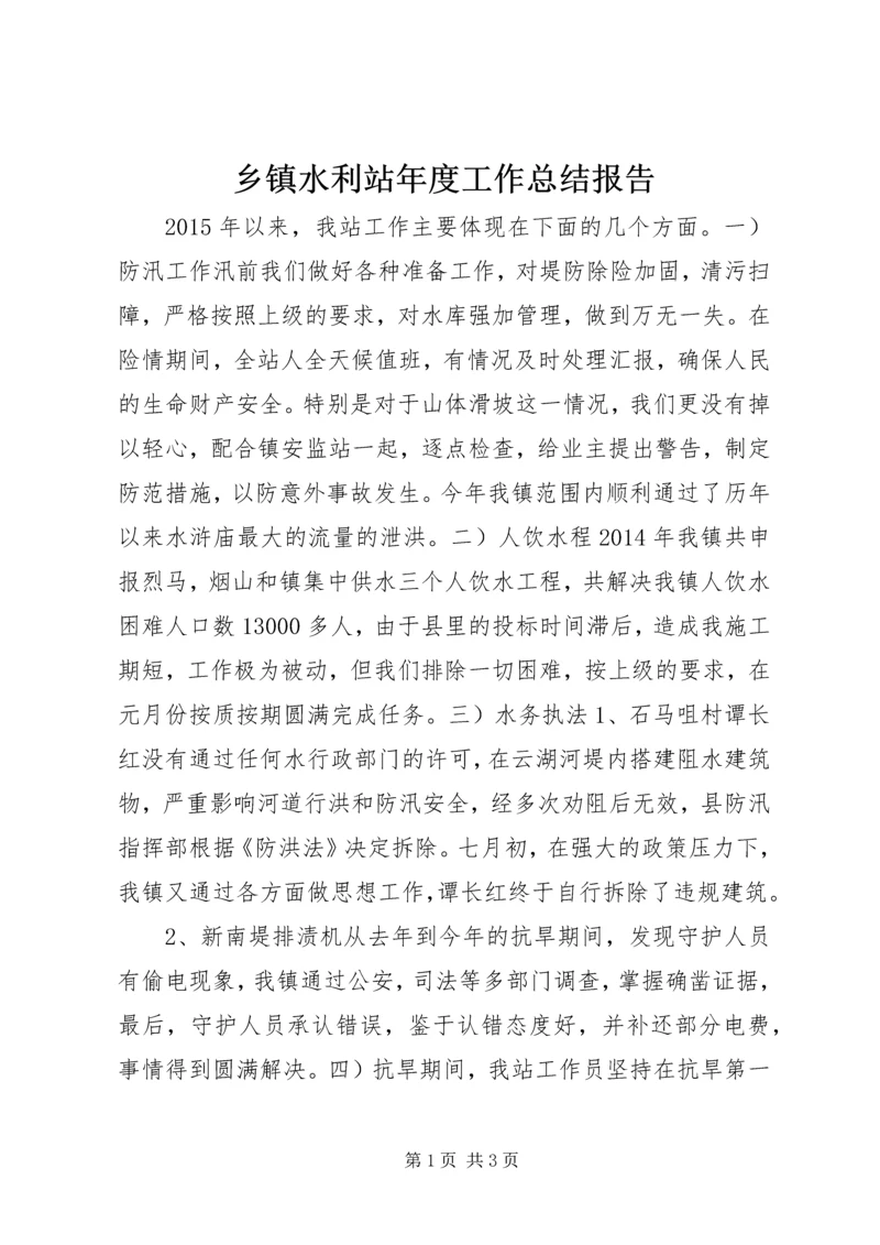 乡镇水利站年度工作总结报告.docx