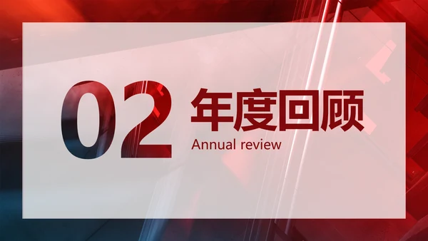 红色创意商务风年终回顾年会表彰