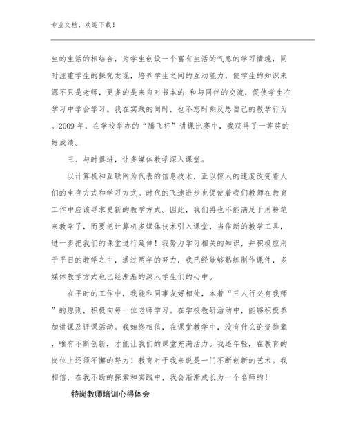 2024特岗教师培训心得体会范文14篇.docx