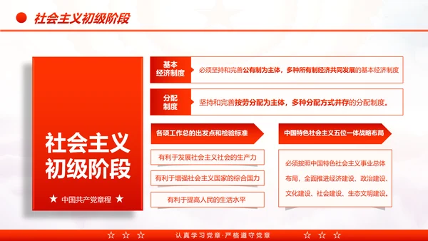 中国共产党章程党章党规学习解读PPT模板