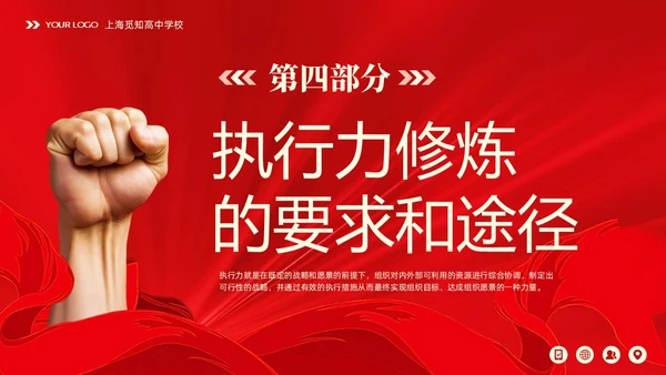 红色大气中层干部培训之执行力培训课件PPT