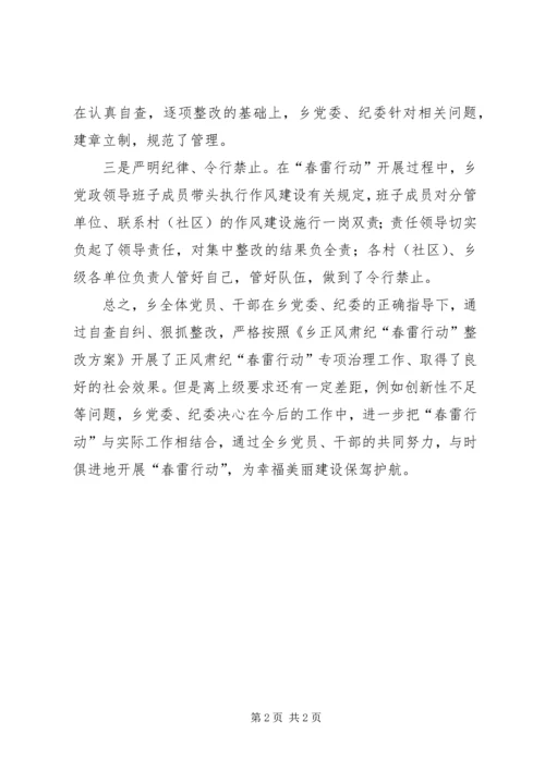 正风肃纪春雷行动整改自查报告.docx