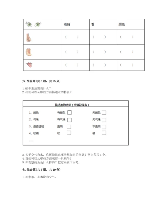 教科版一年级下册科学期末测试卷附参考答案【培优a卷】.docx