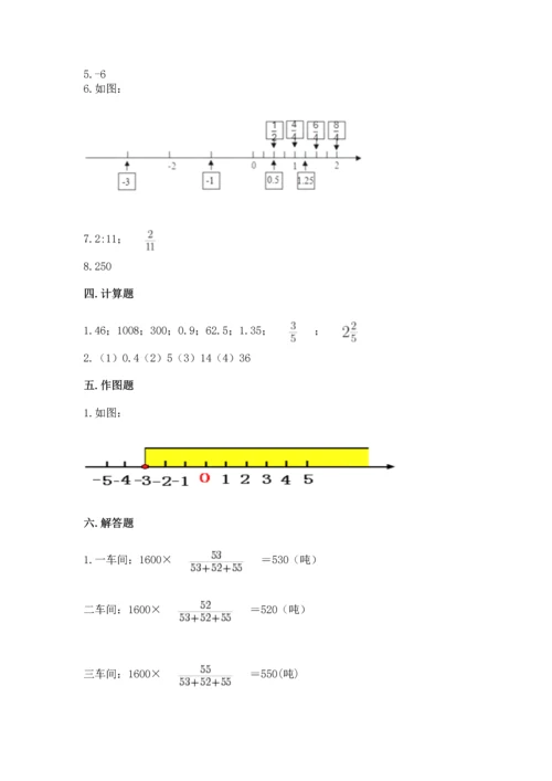 小学数学毕业测试卷（含答案）word版.docx