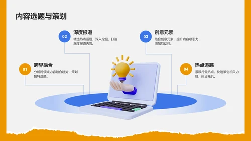 绿色3D风编辑年终总结PPT模板