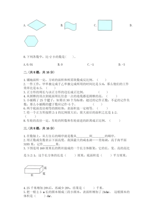 小学数学六年级下册竞赛试题【b卷】.docx