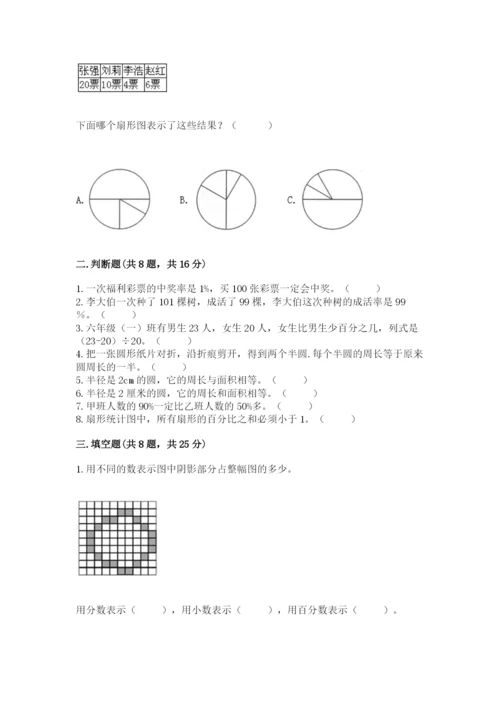 小学数学六年级上册期末测试卷及完整答案【有一套】.docx