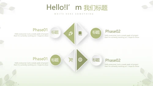 绿色清新春季护肤动态PPT
