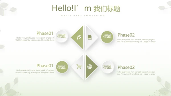 绿色清新春季护肤动态PPT