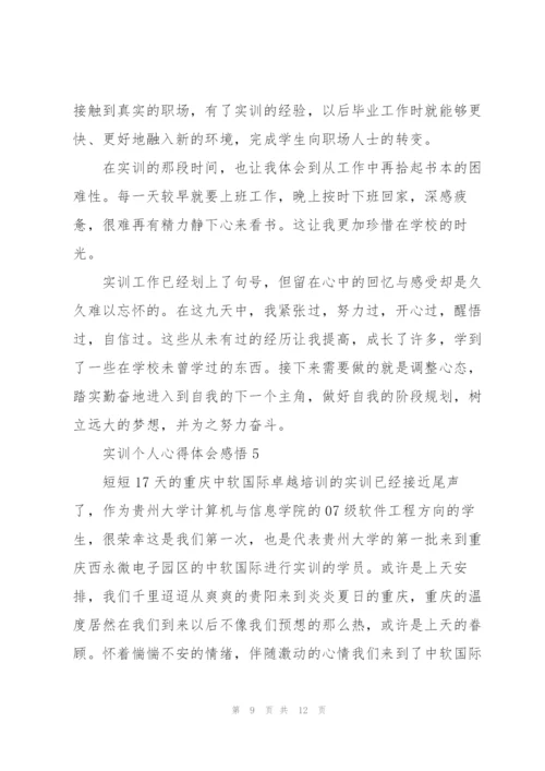 实训个人心得体会感悟2021.docx