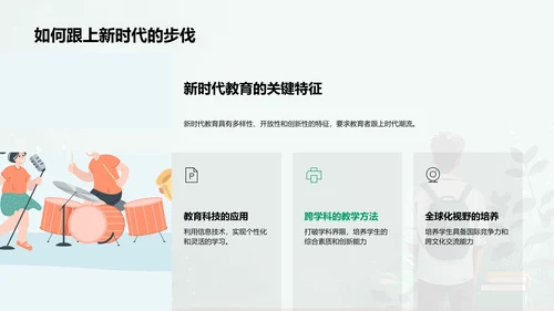 新时代教育新挑战PPT模板