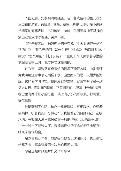 总会想起那张照片作文700字