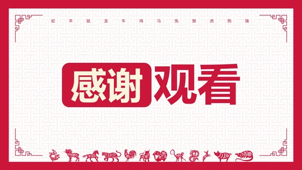 国风纹理中国传统文化十二生肖主题科普PPT模板