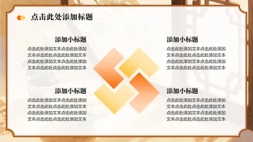 黄色中国风社区重阳节感恩主题活动策划PPT模板