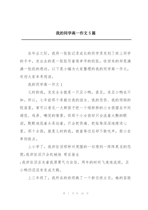 我的同学高一作文5篇.docx