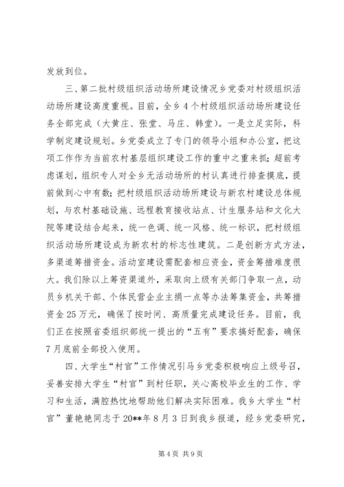 乡镇基层组织建设工作自查报告.docx