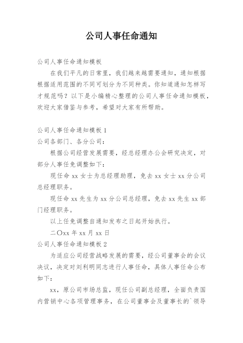 公司人事任命通知_1.docx